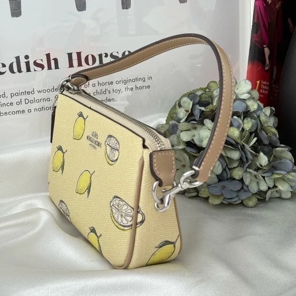 NWT Coach Nolita 19 Lemon Print Bag Yellow - Picture 2 of 7